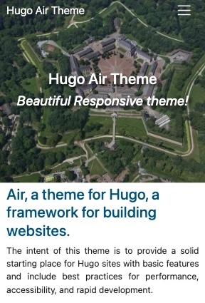 Screenshot of mobile version